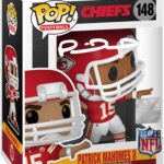 Patrick Mahomes #148 Facsimile Signed Reprint Laser Autographed Funko POP! Football NFL: Kansas City Chiefs Figurine with Protector Case
