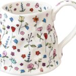 Large Ceramic Coffee Mug Cute Flower with Handmade Big Handle, 20oz Girly Pink Floral Tea Cup for Women Valentine Gift, Novelty Irregular Oversized Christmas Mugs for Latte Tea Milk Cocoa