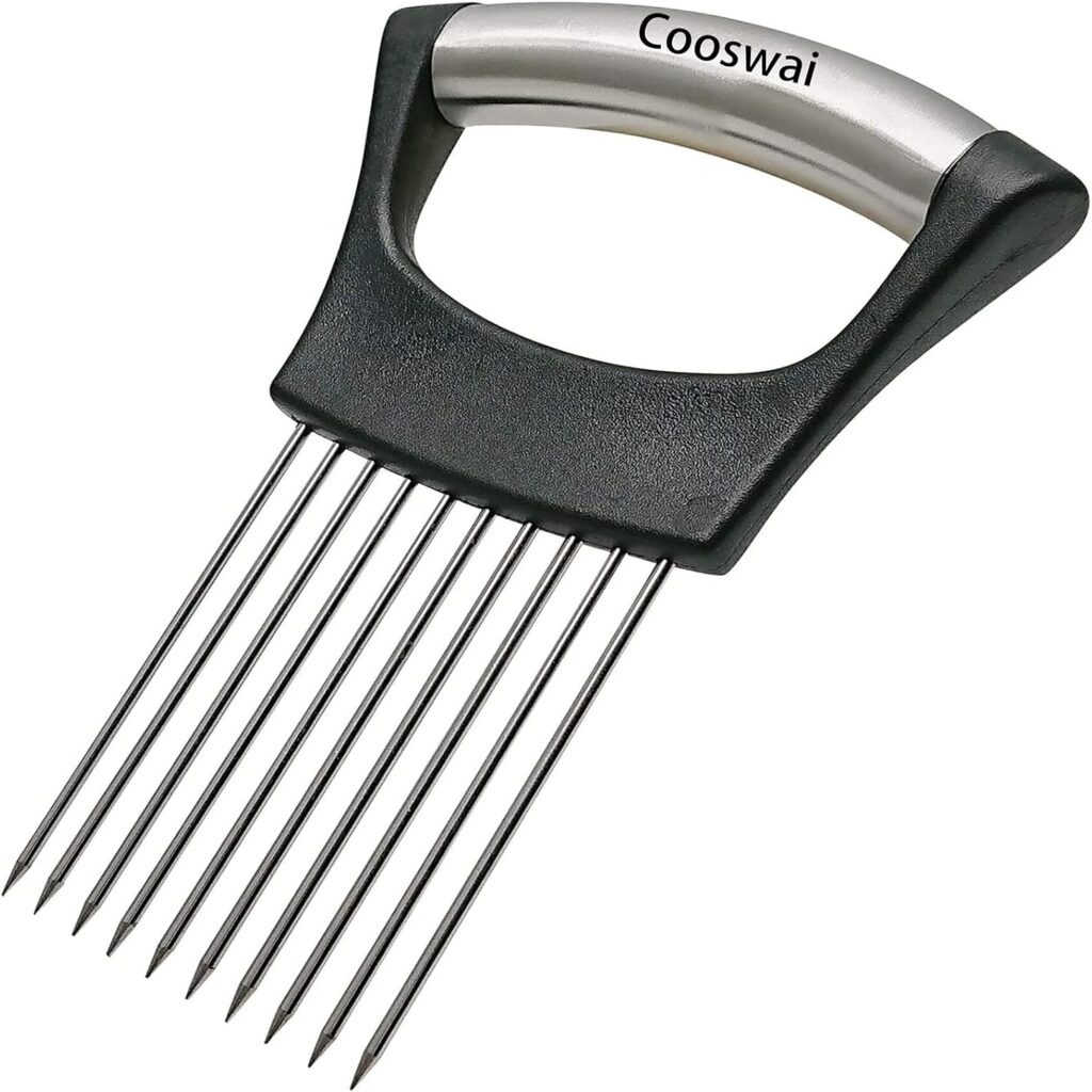 Cooswai Stainless Onion-Holder Slicing-Kitchen Assistant-Vegetable – Upgrade Chopper Slicings Tool, Food Slicing Assistant 1PC
