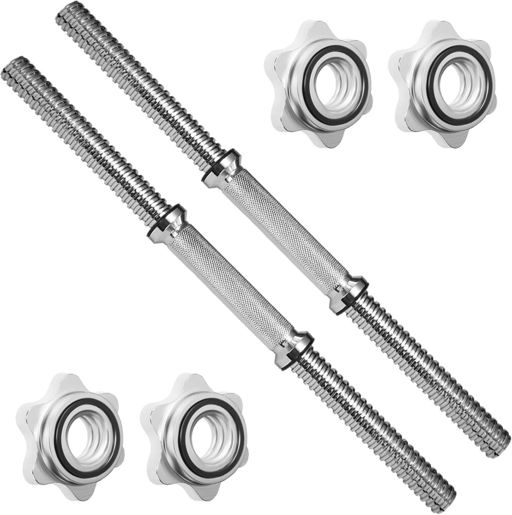 A2ZCARE Standard Dumbbell Handles, 1 inch Dumbbell Handles, Adjustable Dumbbells Handles 1 inch Pair Fit Weight Plate 1 inch – Multiple Options 14 to 24 inch