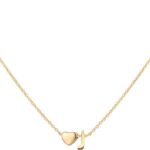 Initial Heart Necklace 18K Gold Plated Stainless Steel Tiny Heart Letter Necklace Personalized Monogram Name Necklace for Women