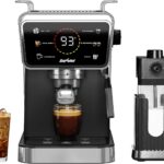 SUNVIVI 20 Bar Espresso Machine for Home and Office, 3-in-1 Iced Coffee Maker with Milk Frother, Espresso Shot & Iced Coffee, LED Touchscreen, 52OZ Removable Water Tank, Professional Coffee Brewing
