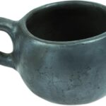 NOVICA Black Ceramic Mugs & Cups Dinnerware Set From Mexico ‘Warm Tradition’