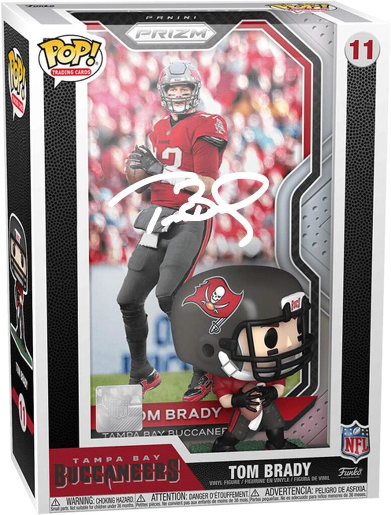 Tom Brady #11 Prizm Facsimile Signed Reprint Laser Autographed Funko POP! Trading Cards Football: Tampa Bay Buccaneers Figurine