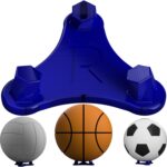 Big Ball Display Stand – Blue – Premium Holder for Basketballs, Soccer Balls & Volleyballs – Made in USA – Showcase Autographed, Signed & Collectible Sports Balls – Trophy & Display Cases