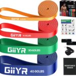 Resistance Bands Set for Men & Women – 4 Levels Exercise Band with Door Anchor, Pull Up Bands for Strength Training, Stretching, Powerlifting, Home Workouts