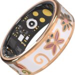 Enamel Craft Smart Ring for Women & Men – No Subscription Fee Fitness Tracker with Sleep Tracking, Heart Rate, SpO2 – IP68 Waterproof for iPhone Android – Activity Tracker, Remote Camera Size9