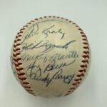 1953 New York Yankees World Series Champs Team Signed Baseball Mickey Mantle JSA – Autographed Baseballs