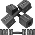 Adjustable Dumbbells Set of 2, 5-in-1 Adjustable Weight Dumbbells for Women/Men, 3lb/5lb/7lb/9lb/11lb Dumbbell Weights Set for Home Gym Workout