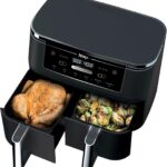 Ninja R-AD300CO Foodi 6-in-1 10-qt. XL 2-Basket Air Fryer with DualZone Technology, Black (Renewed)