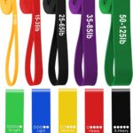 Resistance Bands for Working Out, Training Bands Set, Long Workout Bands, Pull Up Exercise Bands for Home Workouts, Full Body Training, Physical Therapy, Strength Training (Men/Women), 10-Piece Set