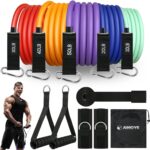 Aihoye Resistance Bands for Working Out, Exercise Bands with Handles, Stretch Bands for Exercise, Workout Bands with Door Anchors for Physical Therapy & Strength Training