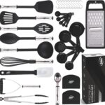 Kitchen Utensils Set 35 PCS Cooking Utensils Set, Nonstick and Heat Resistant Nylon Stainless Steel Silicone Spatula Set – Kitchen Gadgets Home Essentials Kitchen Accessories, Apartment Must Haves