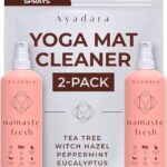 Yoga Mat Cleaner Spray, Cleaning Spray for Yoga Accessories, All Purpose Mat Spray for Gym Equipment, Workout Mat Spray With Tea Tree Oil, Yoga Mat Spray Cleaner, 1000 Sprays per Bottle 2-Pack