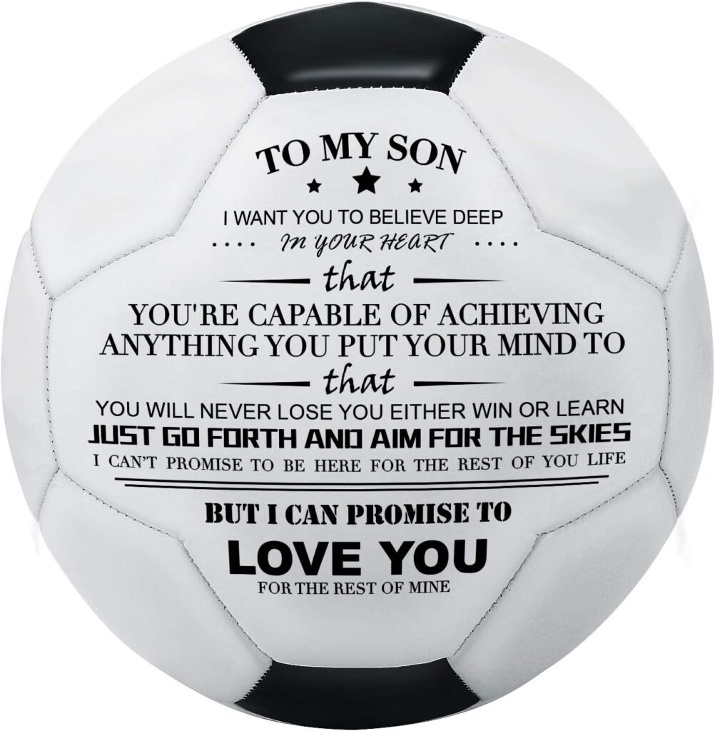 KWOOD Custom Classic Soccer Ball,Engraved Soccer Ball with Premium Pump for Training Recreation Practice,Available for Indoor Outdoor Toddlers Kids Teens Adults