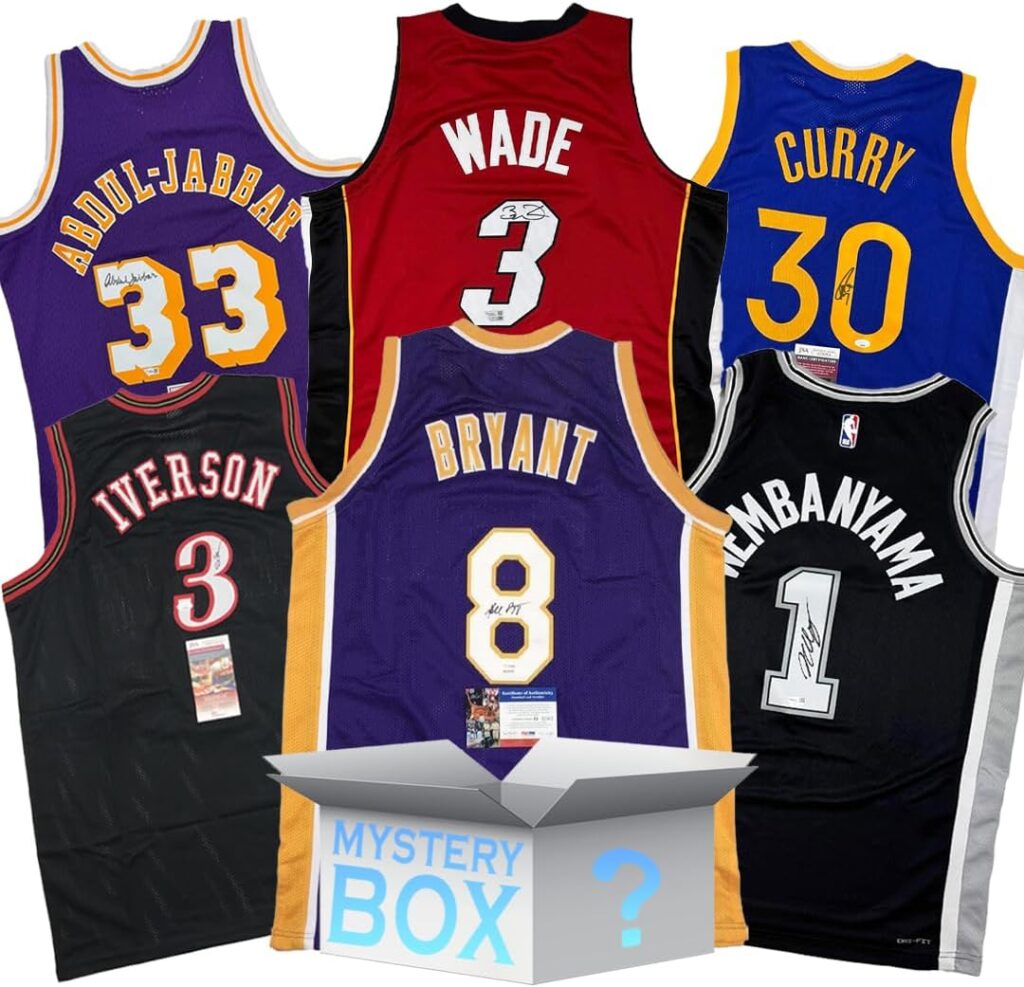 Random Autographed/Signed Basketball Jersey Mystery Box with PSA JSA or Beckett COA