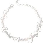 JINMA Custom Name Bracelet for Women – Personalized 1-5 Names Adjustable Nameplate Bracelet – Sterling Silver/Gold – Gift for Mom, Wife, Friends