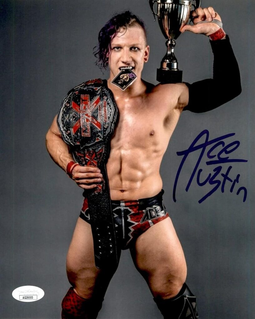 Ace Austin Signed Impact X-Division Champion 8×10 Photo #2 JSA COA – Autographed Soccer Photos