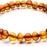 Baltic Proud Natural Baltic Amber Bracelet for Adults (Women/Men – Unisex) Cognac Polished color – Hand made From Raw-Unpolished/Certified Baltic Amber Beads