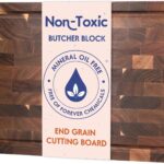 End Grain Butcher Block Cutting Board [1.5″ Thick]. Made of Acacia Wood and Conditioned with Beeswax, Flaxseed Oil & Lemon Oil. 16″ x 11″ Chopping Board by Ziruma.