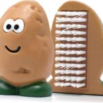 Joie Spud Dude Potato Brush, Vegetable and Fruit Scrubber, Produce Cleaner, Cute Kitchen Gadget, Dishwasher Safe