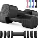 Zempox Adjustable Dumbbell Set of 2, 4 in 1 Free Weights Dumbbells Set for Women, Hand Weights for Women at Home, Each 2lb 3lb 4lb 5lb with TPU Soft Rubber Handle for Home Gym Exercise Training