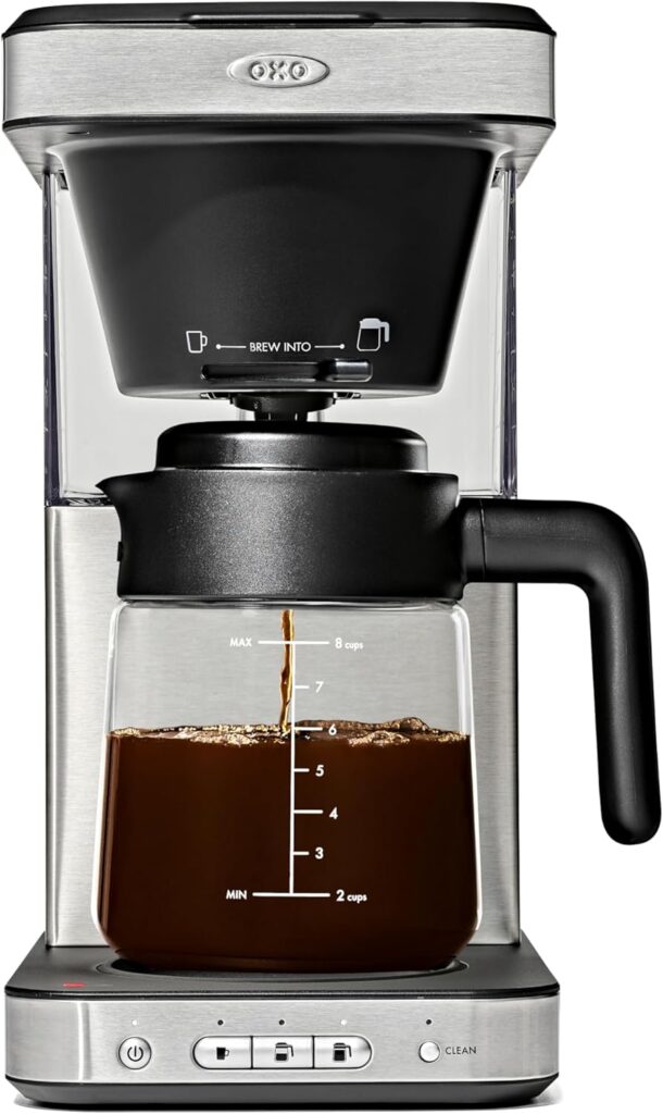OXO Brew 8-Cup Coffee Maker with Podless Single-Serve Function and Glass Carafe – SCA Certified