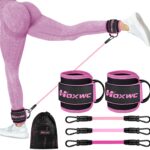 Ankle Resistance Bands with Cuffs, Ankle Bands for Working Out, Ankle Resistance Band for Leg, Booty Workout Equipment for Kickbacks Hip Fitness Training, Exercise Bands for Butt Lift Women