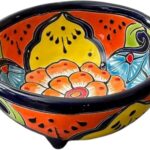 Talavera Salsa Bowls – Handmade Mexican Pottery Mocajete with 3 Peg Legs | 6” Wide, Hand-Painted, Vibrant Colors | Perfect for Salsa, Sides, and Table Decor