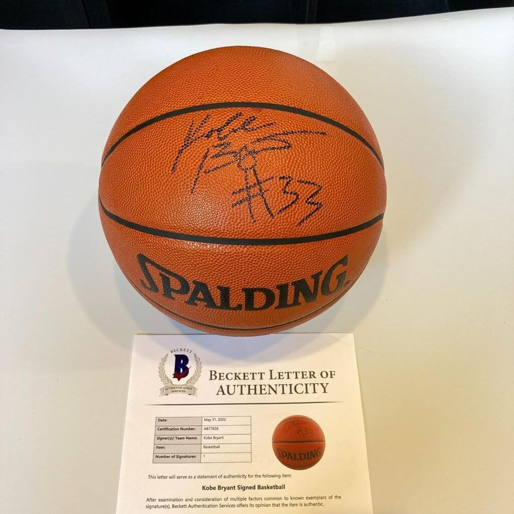 Kobe Bryant #33 Pre Rookie (High School Era) Signed NBA Game Basketball JSA COA – Autographed Basketballs