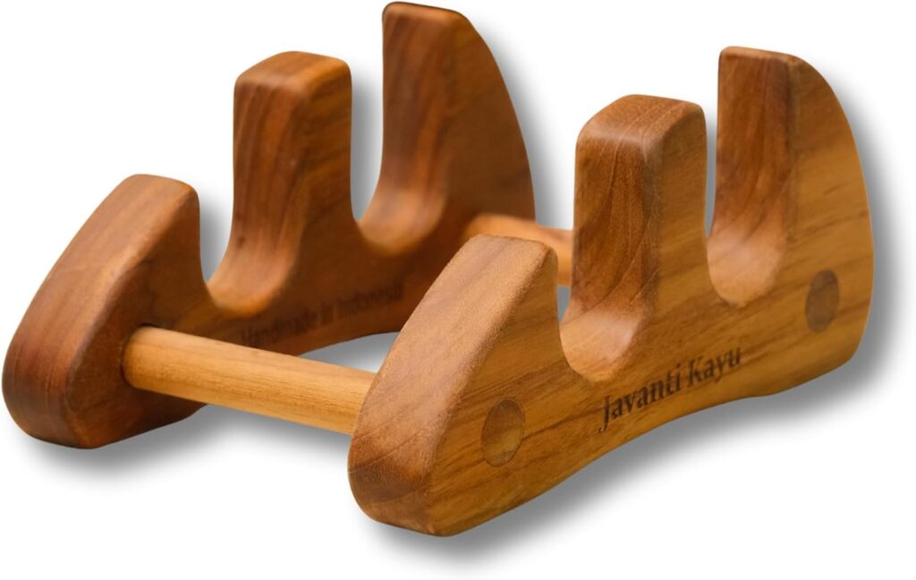 Chopping Board Stand – Teak Wood – Premium Handmade Holder Organizer for Boards, Drying Rack, Single or Dual Slot, Fits Thick Boards, Air-Dry Base (2 Stands (1.3 in Thickness))