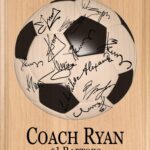 Soccer Coach Gift Plaque SIGNABLE PERSONALIZED – Team Coaches Recognition Award Trophy For Signatures & Thank You Notes – Solid Wood – 8.5in x 11in x .75in (Soccer Coach)
