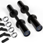 LIONSCOOL 16″Loadable Dumbbells Pairs, Olympic Dumbbell Bar/Handle for Strength Training, Compatible with 2’’ Standard Plates