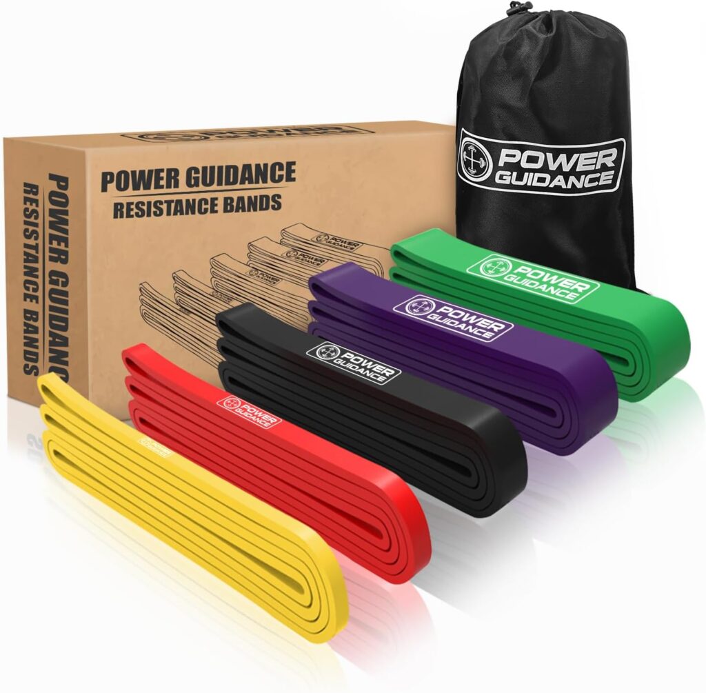 POWER GUIDANCE Pull Up Assist Bands – Stretch Resistance Band – Mobility Band – Powerlifting Bands – by Perfect for Body Stretching, Powerlifting, Resistance Training