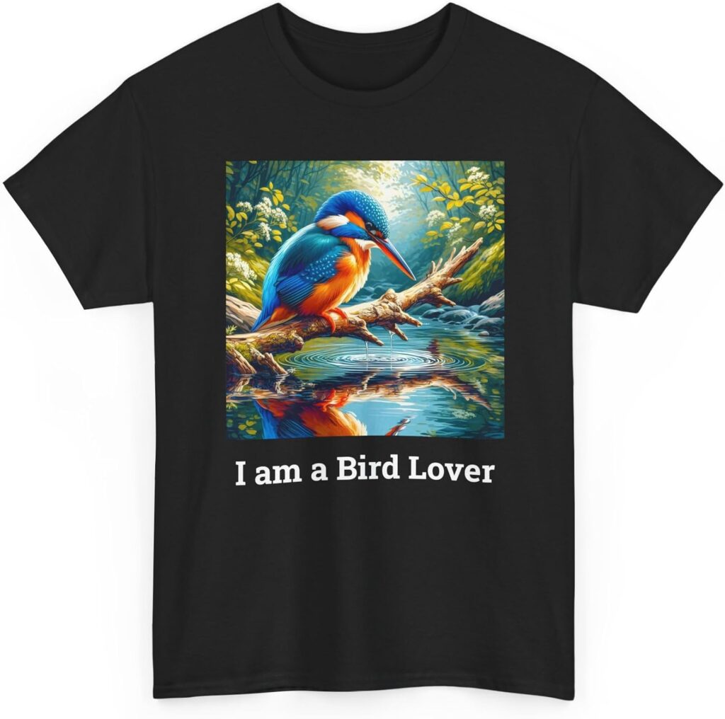 I am a Bird Lover Beautiful T-Shirt Kingfisher Colorful Cute Animal Unisex for Men Women