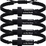 4 Pack Cremation Jewelry Urn Bracelet for Ashes Adjustable Personalized Memorial Keepsakes Handmade Braided Ashes Bracelet Bangle Rope for Women Men Loved Ones and Pets