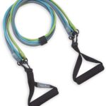 Gaiam 3-in-1 Resistance Band Kit with Comfort-Grip Handles and Interchangeable Strength Bands for High Intensity Training