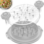 Chicken Shredder Tool Twist Large – 10” Pro Meat Shredders for Chicken Breast,Visible Kitchen Gadgets Grinder Machine with Brush,Strong Anti-Slip Strip,Ergonomic Handle,BPA Free (Grey)