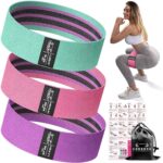 Fabric Resistance Bands for Working Out – Exercise Bands for Women and Men, Booty Bands for Legs and Glute, Yoga, Pilates, Rehab, Fitness and Home Workout