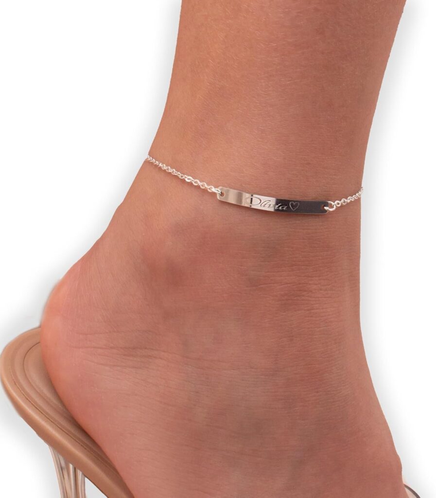 Petite Boutique Initial Anklet for Women – Personalized Name Anklet with Initials, Custom Anklets for Women – Elegant Customized Jewelry Gift