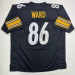 Autographed/Signed Hines Ward Pittsburgh Black Football Jersey JSA COA