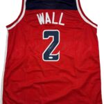 Autographed/Signed John Wall Washington Red Basketball Jersey JSA COA