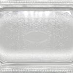 Winco Oblong Tray, 20-Inch by 14-Inch, Chrome