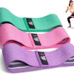CFX Resistance Bands Set, Exercise Bands with Non-Slip Design for HIPS & Glutes, 3 Levels Workout Bands for Women and Men, Booty Bands for Home Fitness, Yoga, Pilates