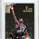 Earl Monroe Signed Basketball Card, 1996 Topps Stars #131, Beckett Authentic Autograph Slab, New York Knicks Autographed Memorabilia NY
