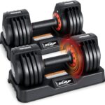 25/55 lbs Pair Adjustable Dumbbells Set, Dumbbells with Anti-Slip Metal Handle for Exercise & Fitness Fast Adjust Weight for Full Body Workout Fitness