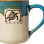 Cape Shore 16oz Hand-Crafted Stamped Potter’s Mug, Multiple Styles Available (Turtle)