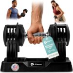 Lifepro Adjustable Dumbbells – 25lb Pair or 90lb Single, Quick-Select Hand Weights for Men/Women – Space Saving Exercise Fitness Dumbbells for Home Gym Strength & Weight Training