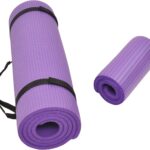 Fitvids All Purpose 1/2-Inch Extra Thick High Density Anti-Tear Exercise Yoga Mat and Knee Pad with Carrying Strap, Multiple Colors