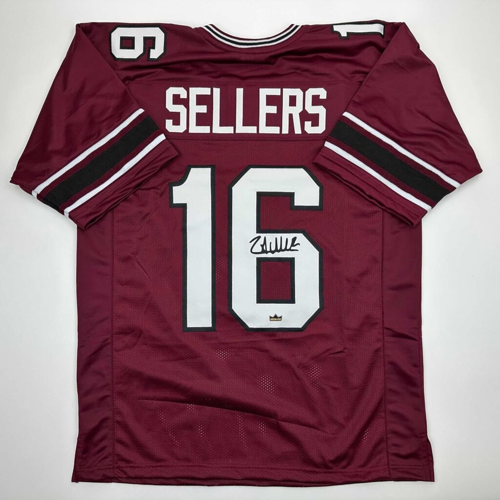 Facsimile Autographed LaNorris Sellers South Carolina Maroon Reprint Laser Auto College Football Jersey Size Men’s XL